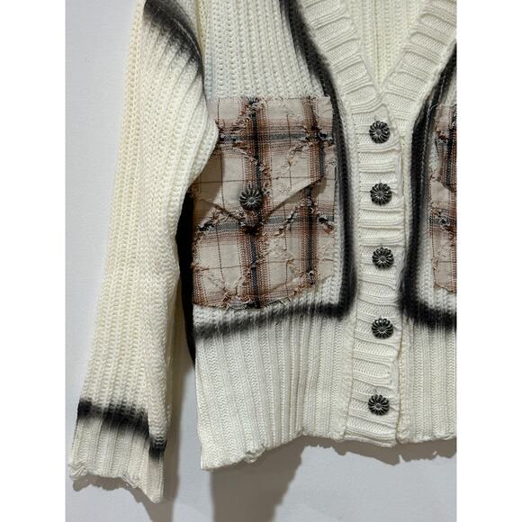 POL White and Gray Plaid Cardigan - Picture 6 of 16
